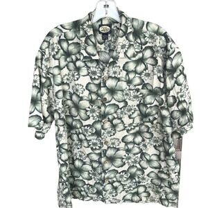 Tommy Bahama Original Fit Mens Button Up Hawaiian Shirt-Size L Rayon/Cotton